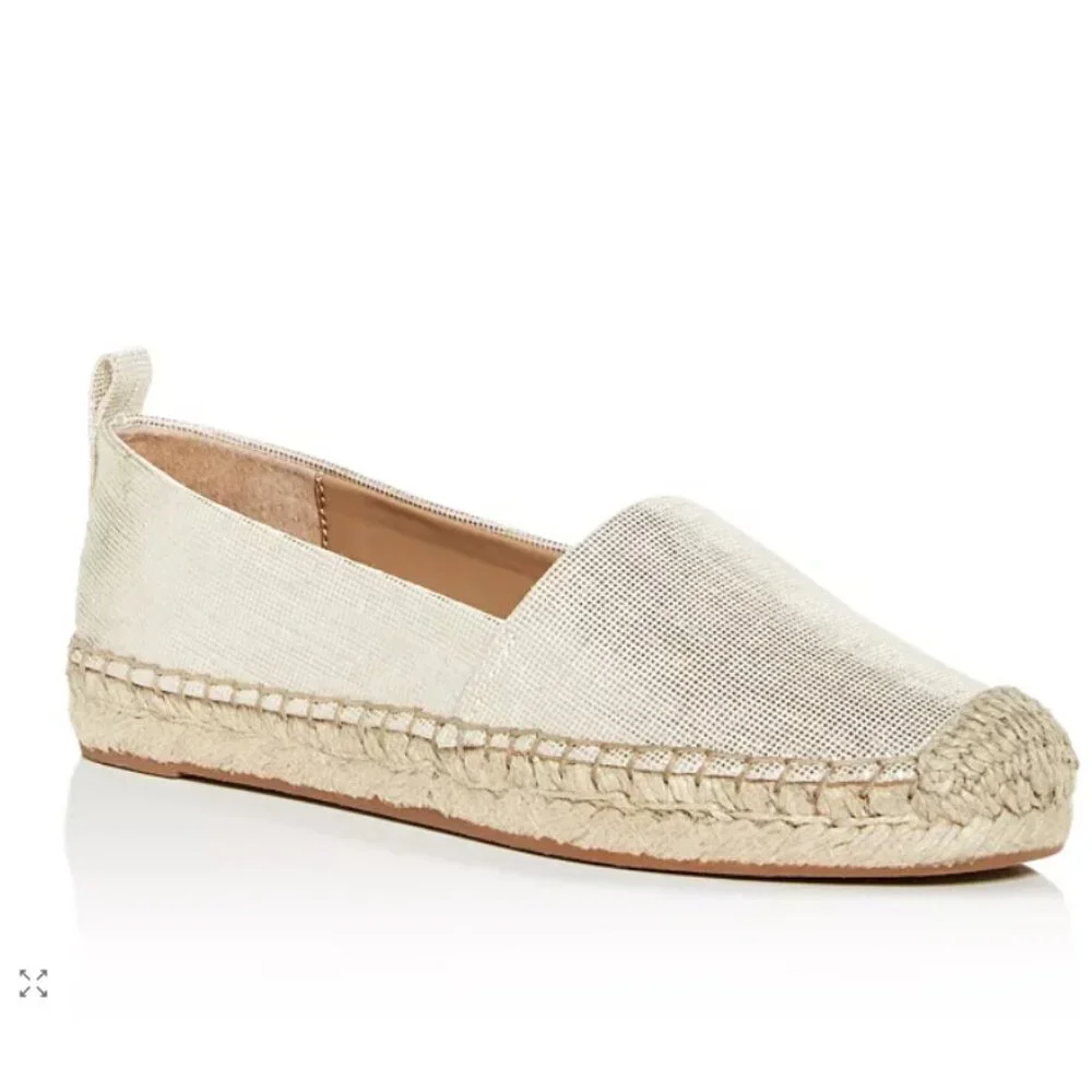 MARC FISHER Womens Gold Slip On Espadrille Shoes 9.5 M